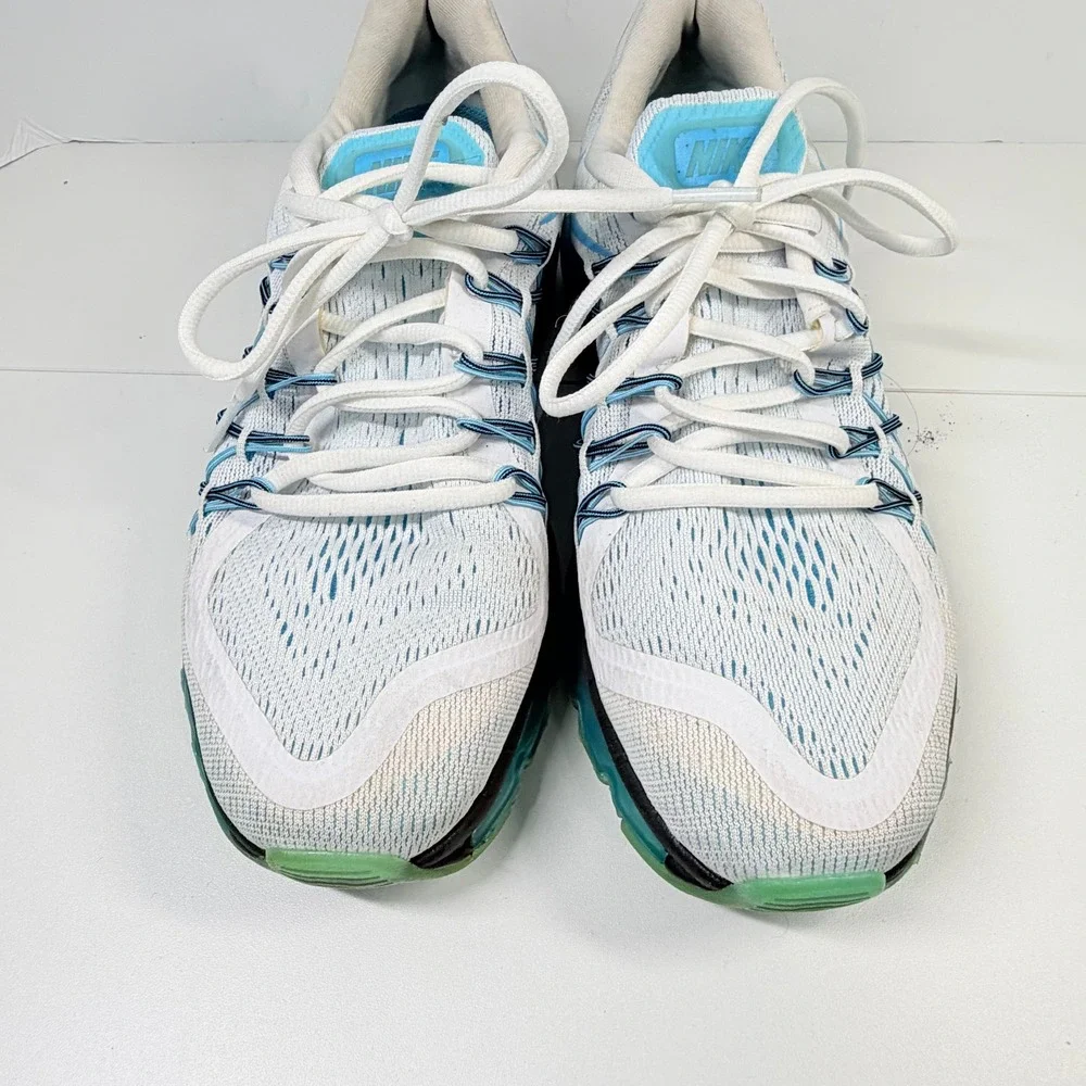 Nike Air Max 2015 Womens 9 White Blue Running Shoes 698903-104